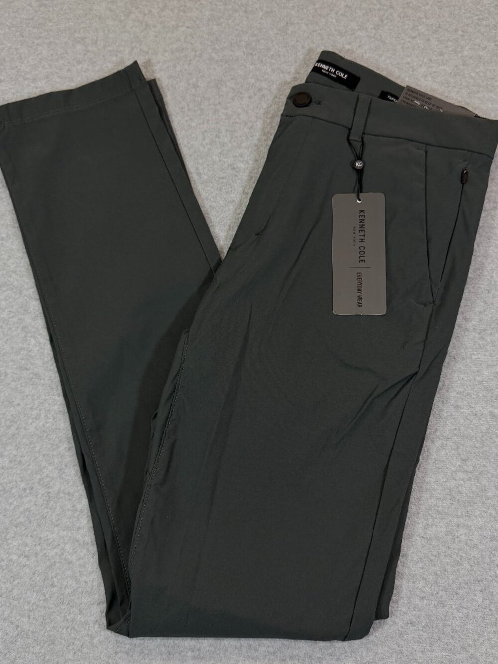 Kenneth Cole Men's Tech Pant Tapered Fit 30x32 Smoked Spruce Stretch Golf NWT